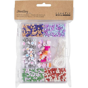 Craft Mix Jewellery Making Kit - Pastel Colour Beads