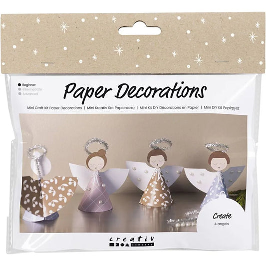 Mini Craft Kit Paper Decorations - Christmas Angels