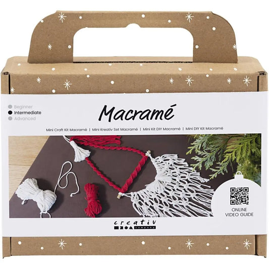 Mini Craft Kit Macramé - Christmas Santa Decoration