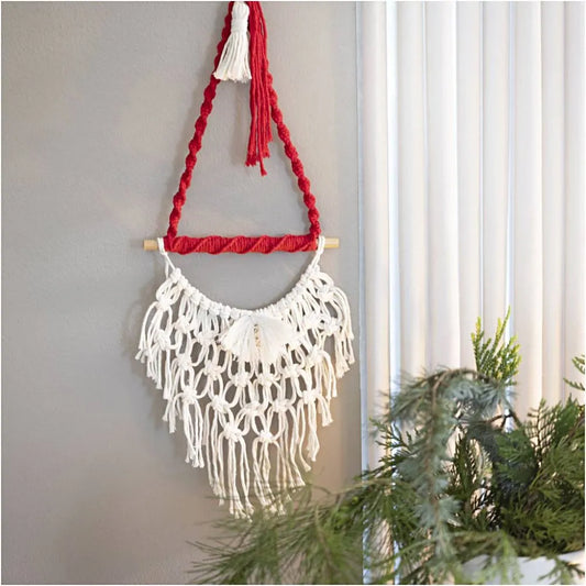 Mini Craft Kit Macramé - Christmas Santa Decoration