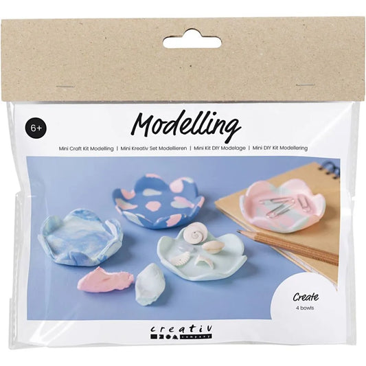 Mini Craft Kit Clay Modelling - Colourful Bowls