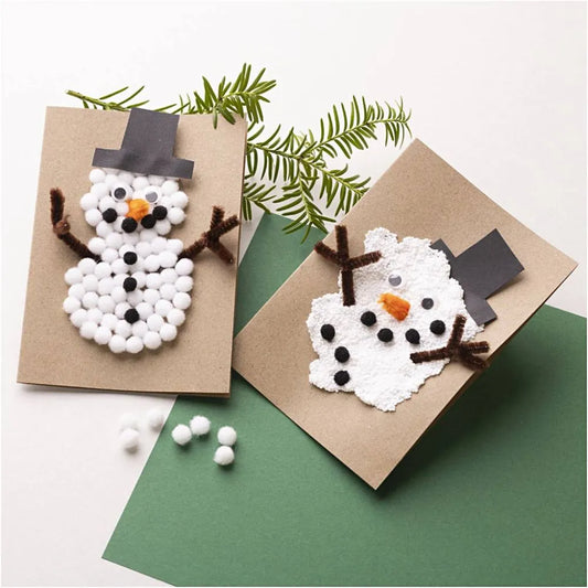 Mini Craft Kit Decoration - Christmas Cards With Snowmen