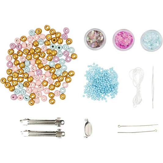 Mini Craft Kit Jewellery - Necklace, Bracelet, Clips & Brooch