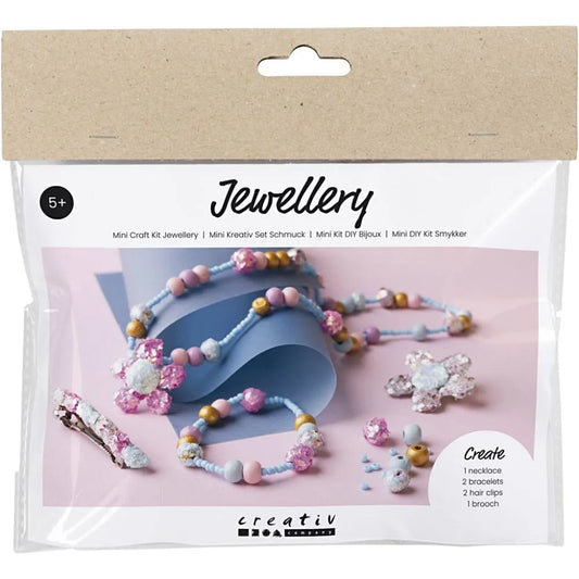 Mini Craft Kit Jewellery - Necklace, Bracelet, Clips & Brooch