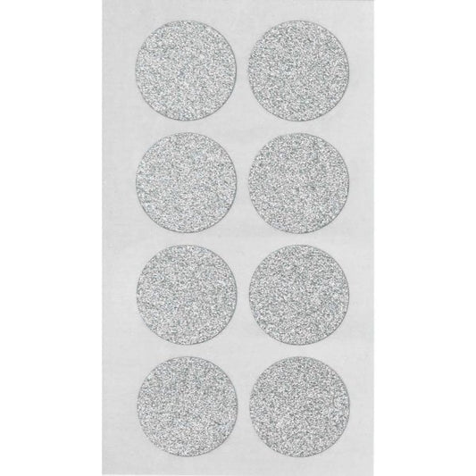 STICKERS CIRCLE SILVER - 4 SHEETS