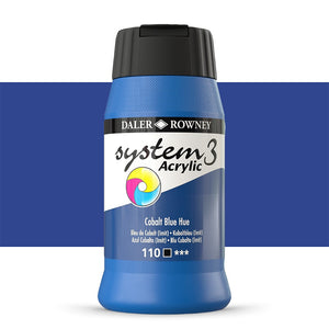 Daler Rowney System3 Cobalt Blue Hue 500ml Acrylic Paint Tube