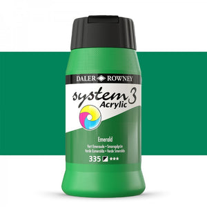 Daler Rowney System3 Emerald 500ml Acrylic Paint