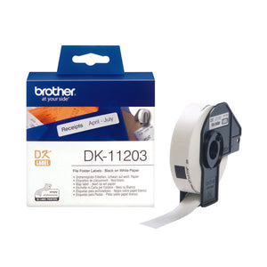 Brother DK-11203 Label Roll 17x87mm 300 on Roll Black on White DK11203