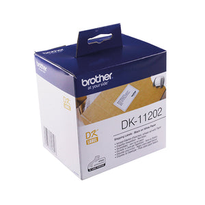 Brother Black on White Paper Shipping Labels (Pack of 300) DK11202