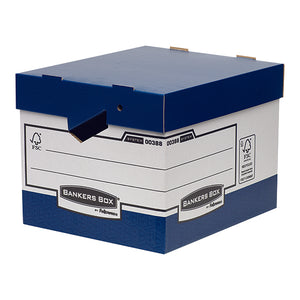 Fellowes Bankers Box Heavy Duty Blue and White Ergo Box (Pack of 10) 0038801