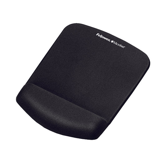 Fellowes Plush Touch Mousepad Wristrest Black 9252003