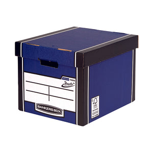 Fellowes Bankers Box Premium Presto Storage Box Blue/White (Pack of 10) 7260603