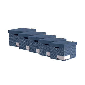 Bankers Box Decor Storage Box Urban Slate Blue (Pack of 5) 4483701