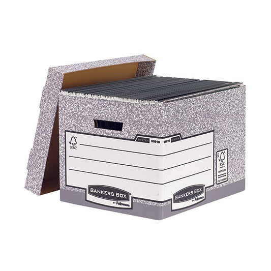 Bankers Box Storage Box Grey Standard (Pack of 10) 00810-FF