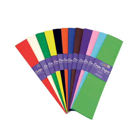 Bright Ideas Crepe Paper Assorted (Pack of 12) BI0568