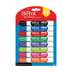 Berol Drywipe Marker Bullet Tip Assorted (Pack of 8) 1984865