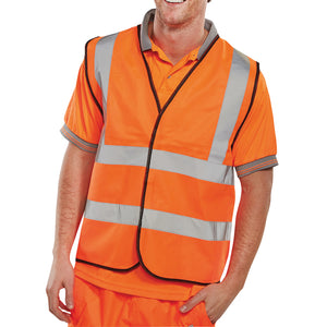 Hi Visibility Vest EN ISO20471 Orange Medium WCENGORM