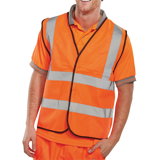 Hi Visibility Vest EN ISO20471 Orange Medium WCENGORM