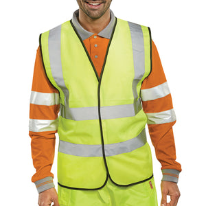 Hi Visibility Vest EN ISO20471 Saturn Yellow Large WCENGL