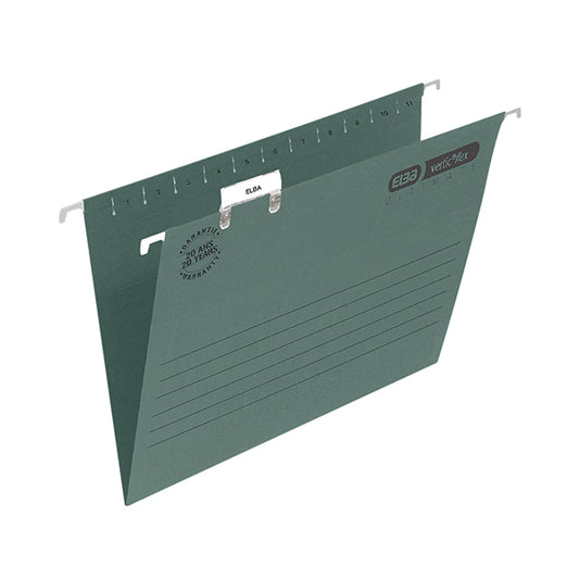 Elba Suspension File Foolscap Green (50 Pack)  100331250