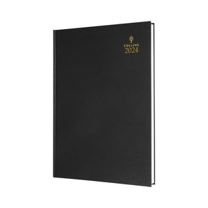 Collins A4 Desk Diary Day Per Page Black 2024 44-99.24