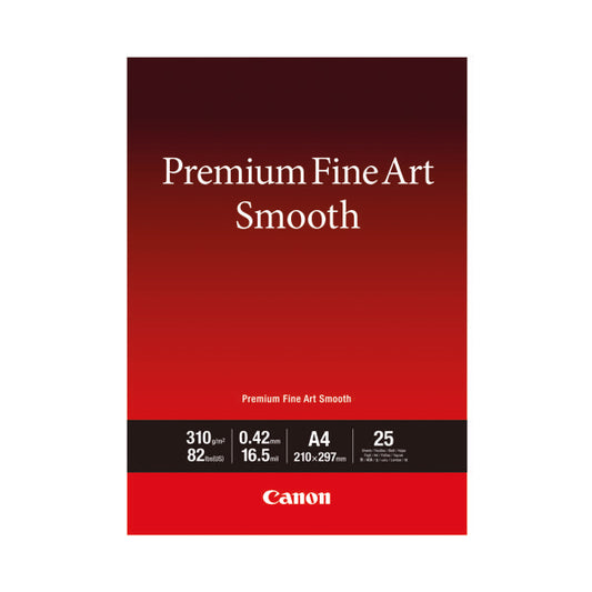 Canon Premium Fine Art Paper FA-SM2 Smooth A4 (Pack of 25) 1711C011