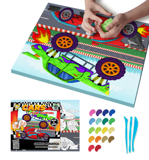 Clay Painting Kit 40x30cm - Cars