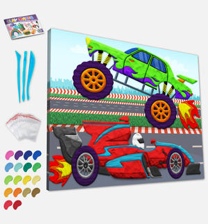 Clay Painting Kit 40x30cm - Cars