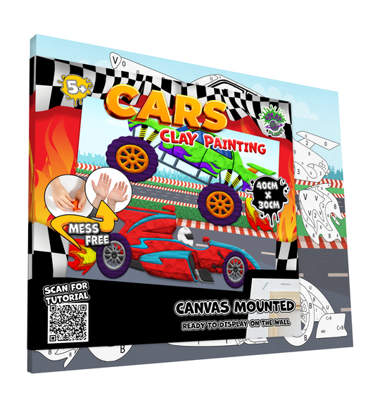 Clay Painting Kit 40x30cm - Cars