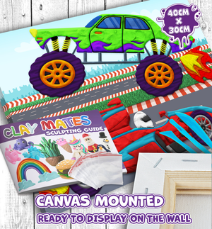 Clay Painting Kit 40x30cm - Cars