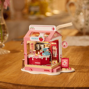 DIY Miniature House Kit - Strawberry Milk Box