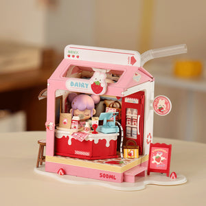 DIY Miniature House Kit - Strawberry Milk Box