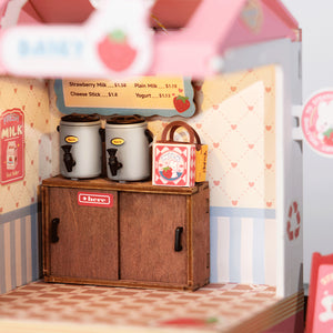 DIY Miniature House Kit - Strawberry Milk Box