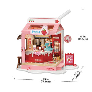 DIY Miniature House Kit - Strawberry Milk Box