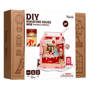 DIY Miniature House Kit - Strawberry Milk Box