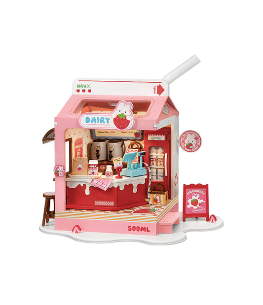 DIY Miniature House Kit - Strawberry Milk Box