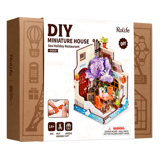 Rolife Sea Holiday Restaurant DIY Miniature House