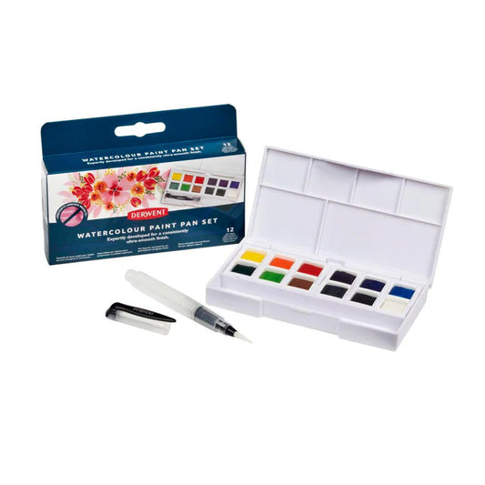 Derwent Watercolour Paint Pan 12 Set