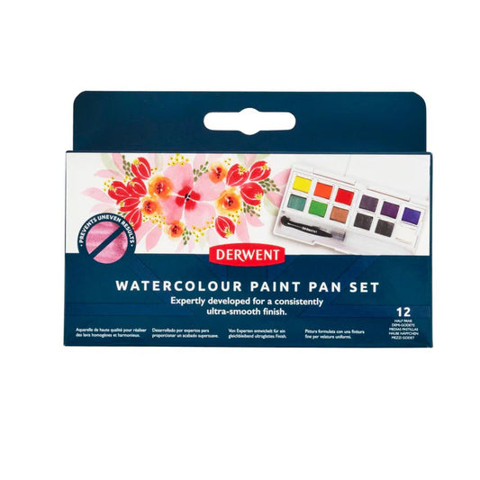 Derwent Watercolour Paint Pan 12 Set