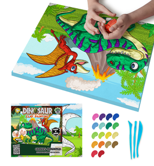 Clay Painting Kit 40x30cm - Dinosaurs 