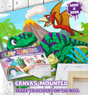 Clay Painting Kit 40x30cm - Dinosaurs 