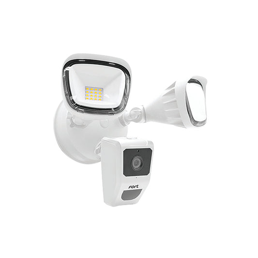 Fort Smart Home Wi-Fi Security Camera with Twin Spotlights 1080p White ECSPCAMSLW