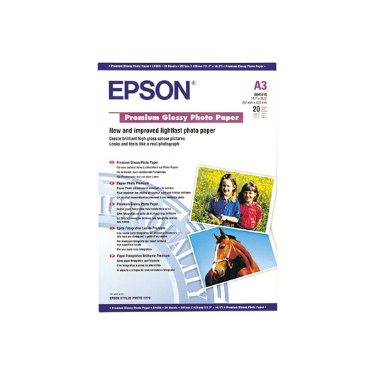 Epson A3 Premium Glossy Photo Paper 255gsm (Pack of 20) C13S041315