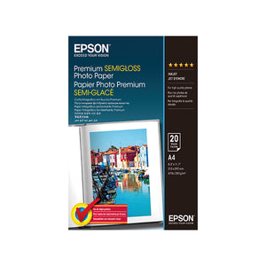 Epson A4 Premium Semi-Gloss Photo Paper (Pack of 20) C13S041332