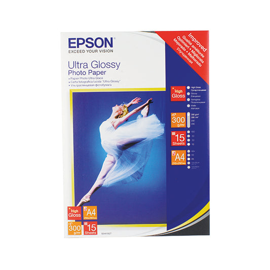 Epson Ultra Glossy Photo A4 Paper (Pack of 15) C13S041927