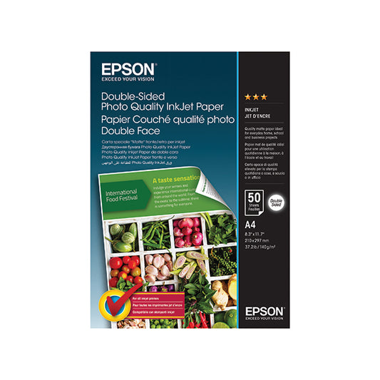 Epson Double-sided Photo Quality Inkjet Paper A4 50 Sheets C13S400059