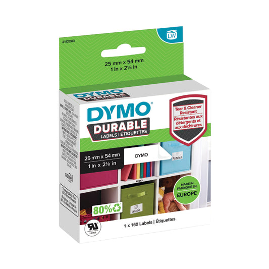 Dymo Durable Multipurpose Labels 25mm x 54mm White 2112283