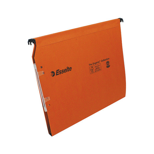 Esselte Orgarex 15mm Lateral File A4 Orange (Pack of 25) 21628