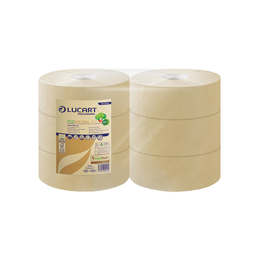 Lucart EcoNatural 300 Jumbo Toilet Roll (Pack of 6) 812140AP