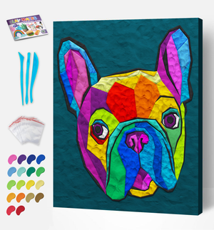 Clay Painting Kit 40x30cm - French Bulldog 